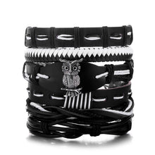 Load image into Gallery viewer, Vintage Leaf Feather Multilayer Leather Bracelet Men Fashion Braided Handmade Star Rope Wrap Bracelets & Bangles Male Gifts Jewe