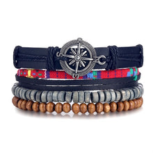 Load image into Gallery viewer, Vintage Leaf Feather Multilayer Leather Bracelet Men Fashion Braided Handmade Star Rope Wrap Bracelets & Bangles Male Gifts Jewe