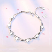Load image into Gallery viewer, Crazy Feng Elegant Chain Bracelet Silver Color Beads Stars Charm Bracelet For Women Snake Link Chain Bracelet Jewelry Gift