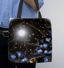 Load image into Gallery viewer, Couple Cats Chritsmas Eve Basketweave Tote Bag
