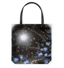 Load image into Gallery viewer, Moon Cats Basketweave Tote Bag
