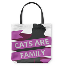 Load image into Gallery viewer, Cat Family Cats Are Family  Basketweave Tote Bag
