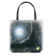 Load image into Gallery viewer, Winter Cat Basketweave Tote Bag
