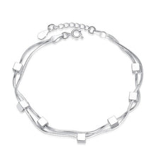 Load image into Gallery viewer, Crazy Feng Elegant Chain Bracelet Silver Color Beads Stars Charm Bracelet For Women Snake Link Chain Bracelet Jewelry Gift
