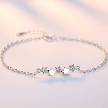 Load image into Gallery viewer, Crazy Feng Elegant Chain Bracelet Silver Color Beads Stars Charm Bracelet For Women Snake Link Chain Bracelet Jewelry Gift
