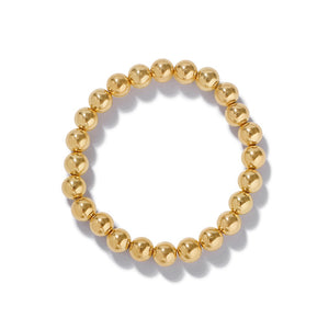 Dvacman Single Bracelet Gold Color Metal Beads Chain Bracelet Women Stretch Bangle Punk Chic Maxi Jewelry Wholesale Valentine