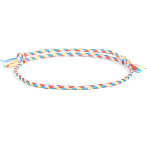 Handmade National style Color Cotton Rope Bracelet Tibetan Buddhist Lucky Charm Tibetan Thread Bracelets & Bangles For Women Men