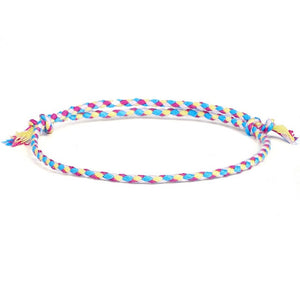 Handmade National style Color Cotton Rope Bracelet Tibetan Buddhist Lucky Charm Tibetan Thread Bracelets & Bangles For Women Men
