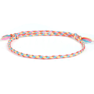 Handmade National style Color Cotton Rope Bracelet Tibetan Buddhist Lucky Charm Tibetan Thread Bracelets & Bangles For Women Men